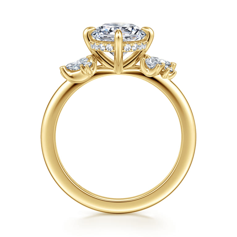 Cicely - 14K Yellow Gold Round Diamond Engagement Ring - 0.3 ct - Shot 2