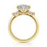 Cicely - 14K Yellow Gold Round Diamond Engagement Ring - 0.3 ct