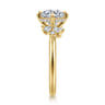 Cicely - 14K Yellow Gold Round Diamond Engagement Ring - 0.3 ct