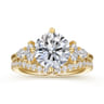 Colton - 14K Yellow Gold Compass Prong Round Diamond Engagement Ring - 0.5 ct