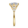 Colton - 14K Yellow Gold Compass Prong Round Diamond Engagement Ring - 0.5 ct