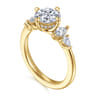 Colton - 14K Yellow Gold Compass Prong Round Diamond Engagement Ring - 0.5 ct