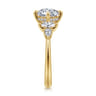 Colton - 14K Yellow Gold Compass Prong Round Diamond Engagement Ring - 0.5 ct