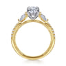 Estrelle - 14K Yellow Gold Oval Diamond Engagement Ring - 0.65 ct