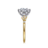 Reena - 14K White and Yellow Gold 6 Prong Diamond Engagement Ring - 0.18 ct