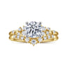 Sacred - 14K Yellow-White Gold Round Diamond Engagement Ring - 0.18 ct