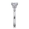 Avah - 18K White Gold Cushion Cut Diamond Cluster Engagement Ring - 0.28 ct