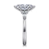 Avah - 18K White Gold Marquise Diamond Cluster Engagement Ring - 0.3 ct