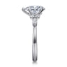Avah - 18K White Gold Pear Shape Diamond Cluster Engagement Ring - 0.28 ct