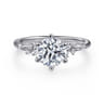 Reena - 18K White Gold Round Diamond Engagement Ring - 0.18 ct