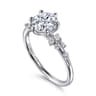 Reena - 18K White Gold Round Diamond Engagement Ring - 0.18 ct