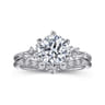 Reena - 18K White Gold Round Diamond Engagement Ring - 0.18 ct