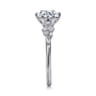 Reena - 18K White Gold Round Diamond Engagement Ring - 0.18 ct