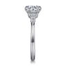 Avah - 18K White Gold Round Diamond Cluster Engagement Ring - 0.28 ct