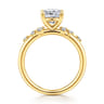 Reena - 18K Yellow Gold Cushion Cut Diamond Engagement Ring - 0.18 ct