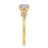 Reena - 18K Yellow Gold Cushion Cut Diamond Engagement Ring - 0.18 ct
