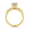 Reena - 18K Yellow Gold Emerald Cut Diamond Engagement Ring - 0.18 ct
