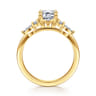 Avah - 18K Yellow Gold Emerald Cut Diamond Cluster Engagement Ring - 0.28 ct