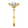 Avah - 18K Yellow Gold Marquise Diamond Cluster Engagement Ring - 0.3 ct