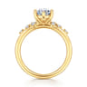 Reena - 18K Yellow Gold Oval Diamond Engagement Ring - 0.18 ct