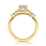 Avah - 18K Yellow Gold Oval Diamond Cluster Engagement Ring - 0.3 ct