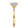 Avah - 18K Yellow Gold Oval Diamond Cluster Engagement Ring - 0.3 ct