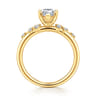 Reena - 18K Yellow Gold Pear Shape Diamond Engagement Ring - 0.18 ct