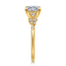 Reena - 18K Yellow Gold Princess Cut Diamond Engagement Ring - 0.18 ct