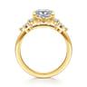 Avah - 18K Yellow Gold Princess Cut Diamond Cluster Engagement Ring - 0.28 ct