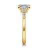 Avah - 18K Yellow Gold Princess Cut Diamond Cluster Engagement Ring - 0.28 ct