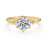 Reena - 18K Yellow Gold Round Diamond Engagement Ring - 0.18 ct