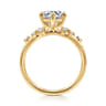 Reena - 18K Yellow Gold Round Diamond Engagement Ring - 0.18 ct
