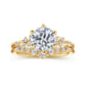 Reena - 18K Yellow Gold Round Diamond Engagement Ring - 0.18 ct