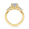 Avah - 18K Yellow Gold Round Diamond Cluster Engagement Ring - 0.28 ct