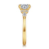 Avah - 18K Yellow Gold Round Diamond Cluster Engagement Ring - 0.28 ct