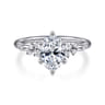 Reena - Platinum Oval Diamond Engagement Ring - 0.18 ct
