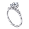 Reena - Platinum Oval Diamond Engagement Ring - 0.18 ct