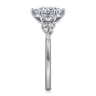 Reena - Platinum Oval Diamond Engagement Ring - 0.18 ct