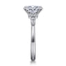 Avah - Platinum Oval Diamond Cluster Engagement Ring - 0.3 ct