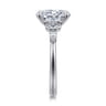 Avah - Platinum Oval Diamond Cluster Engagement Ring - 0.3 ct
