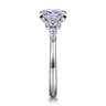 Avah - Platinum Princess Cut Diamond Cluster Engagement Ring - 0.28 ct
