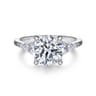 Avah - Platinum Round Diamond Cluster Engagement Ring - 0.3 ct