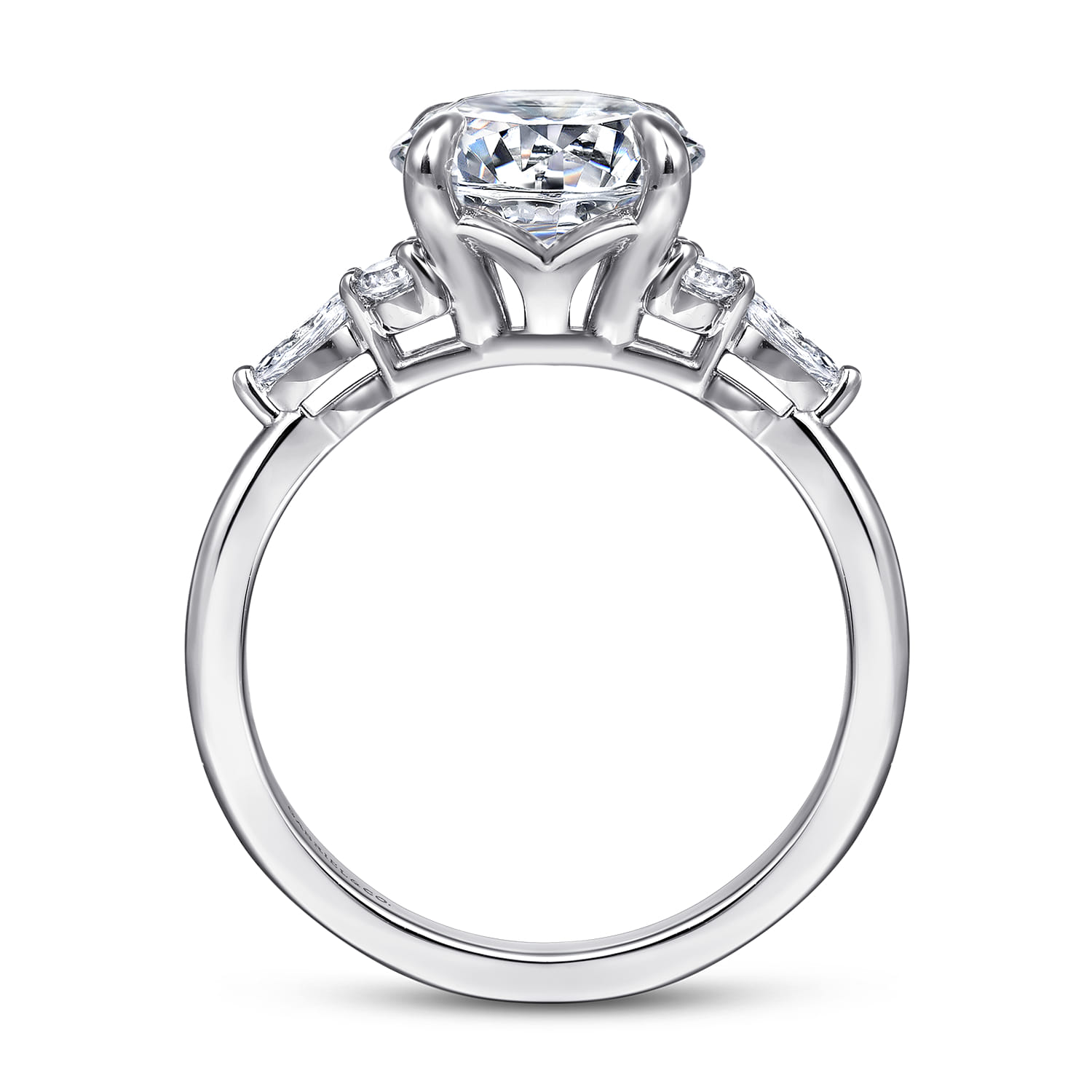 Avah - Platinum Round Diamond Cluster Engagement Ring - 0.3 ct - Shot 2