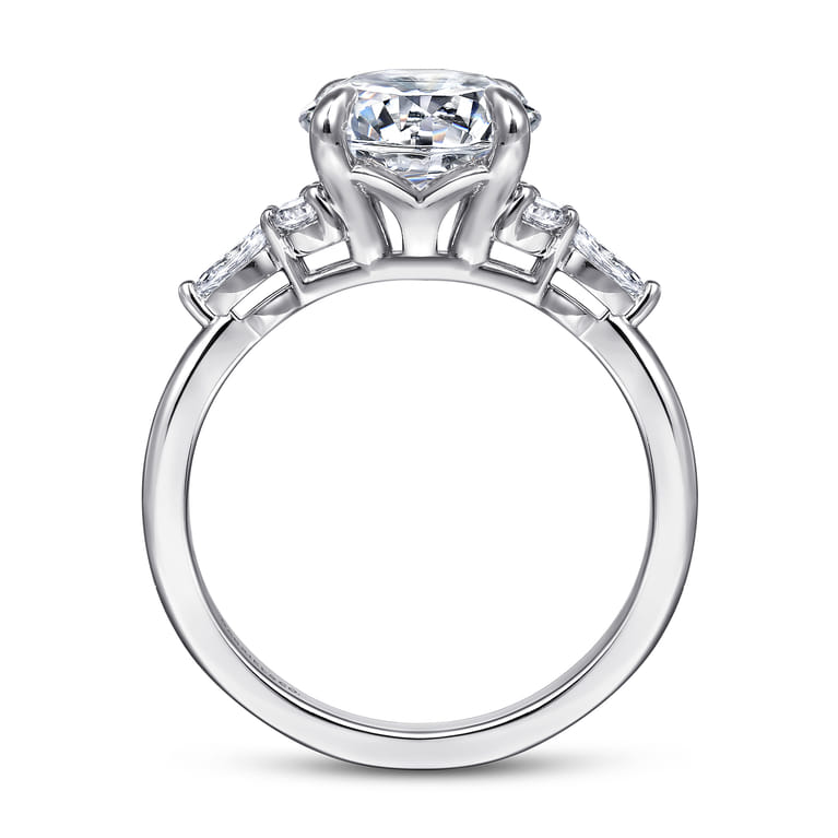 Avah - Platinum Round Diamond Cluster Engagement Ring - 0.3 ct - Shot 2