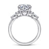 Avah - Platinum Round Diamond Cluster Engagement Ring - 0.3 ct