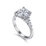 Avah - Platinum Round Diamond Cluster Engagement Ring - 0.3 ct