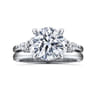 Avah - Platinum Round Diamond Cluster Engagement Ring - 0.3 ct