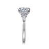 Avah - Platinum Round Diamond Cluster Engagement Ring - 0.3 ct