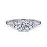 Avah - Platinum Round Diamond Cluster Engagement Ring - 0.26 ct