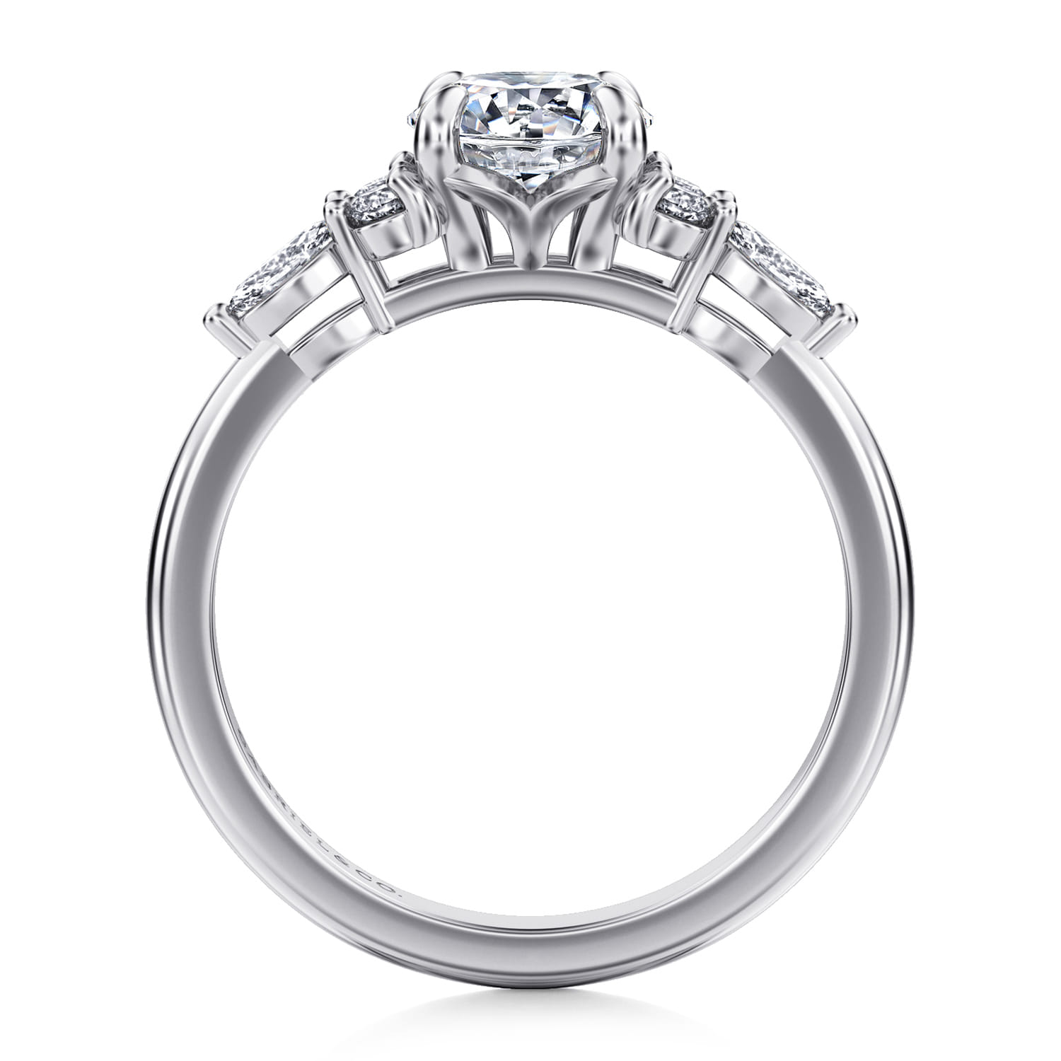 Avah - Platinum Round Diamond Cluster Engagement Ring - 0.26 ct - Shot 2